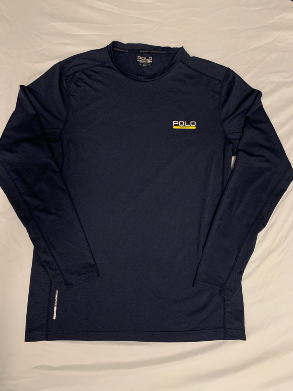 Ralph Lauren Polo Sport Navy Tee with Yellow Accent